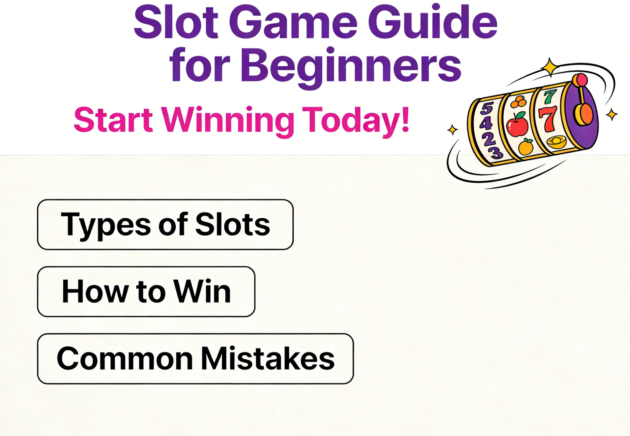 slot game guide for beginners